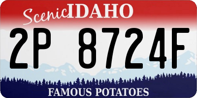 ID license plate 2P8724F