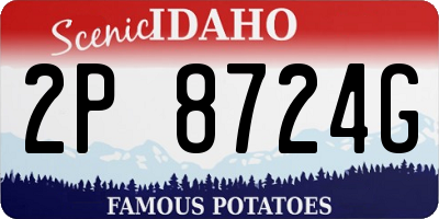 ID license plate 2P8724G
