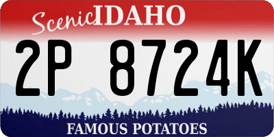 ID license plate 2P8724K