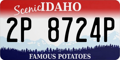ID license plate 2P8724P