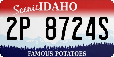 ID license plate 2P8724S
