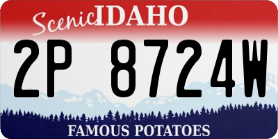 ID license plate 2P8724W
