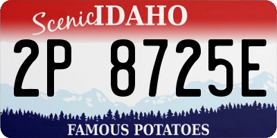 ID license plate 2P8725E