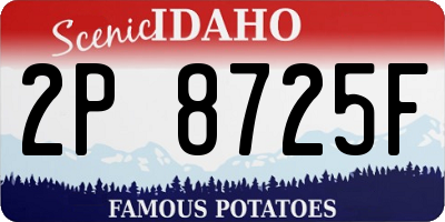 ID license plate 2P8725F
