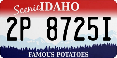 ID license plate 2P8725I