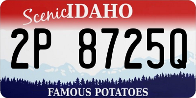 ID license plate 2P8725Q