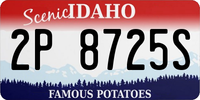 ID license plate 2P8725S
