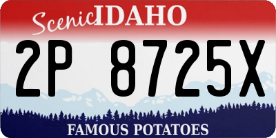 ID license plate 2P8725X