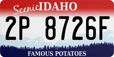 ID license plate 2P8726F