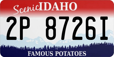 ID license plate 2P8726I