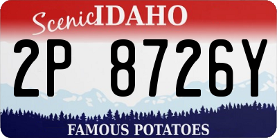 ID license plate 2P8726Y