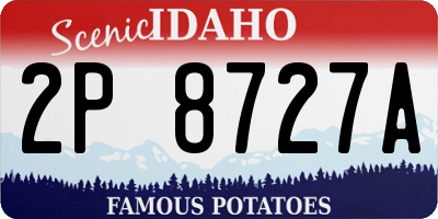 ID license plate 2P8727A