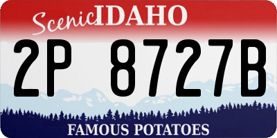 ID license plate 2P8727B