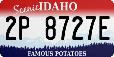 ID license plate 2P8727E
