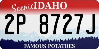 ID license plate 2P8727J