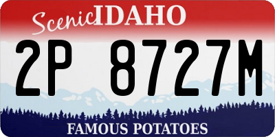 ID license plate 2P8727M