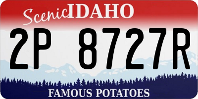 ID license plate 2P8727R