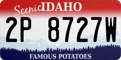 ID license plate 2P8727W
