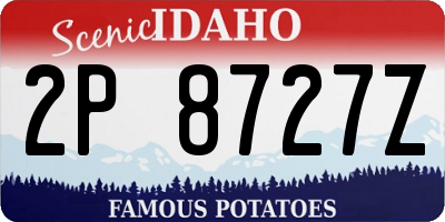 ID license plate 2P8727Z