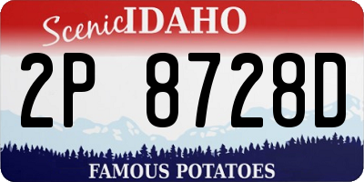 ID license plate 2P8728D