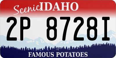 ID license plate 2P8728I