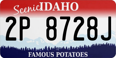 ID license plate 2P8728J