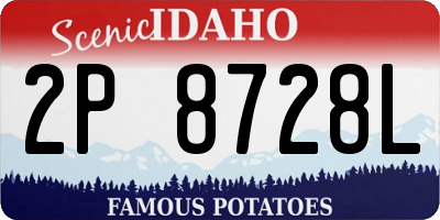 ID license plate 2P8728L