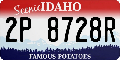 ID license plate 2P8728R