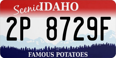 ID license plate 2P8729F