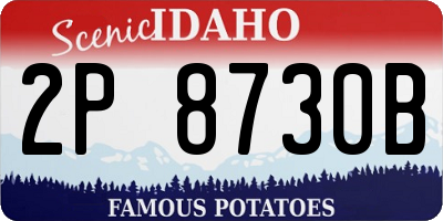 ID license plate 2P8730B