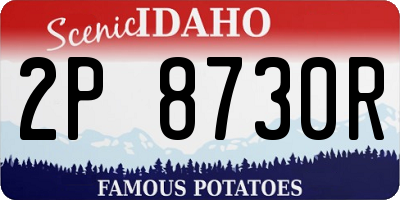 ID license plate 2P8730R
