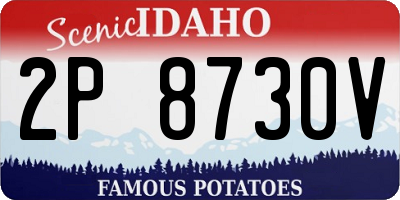 ID license plate 2P8730V
