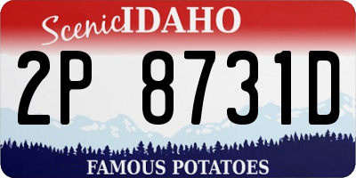 ID license plate 2P8731D
