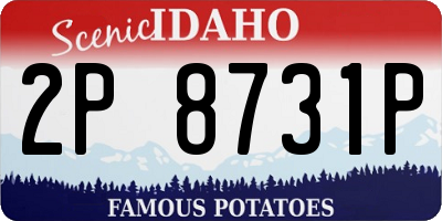ID license plate 2P8731P