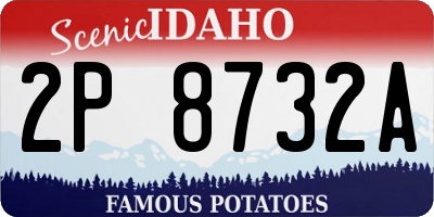 ID license plate 2P8732A