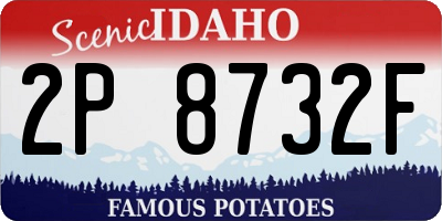 ID license plate 2P8732F