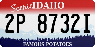 ID license plate 2P8732I