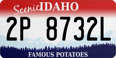 ID license plate 2P8732L