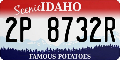 ID license plate 2P8732R