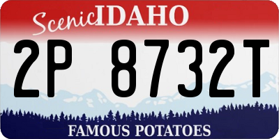ID license plate 2P8732T