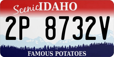 ID license plate 2P8732V