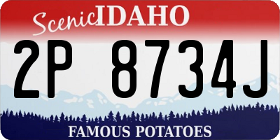 ID license plate 2P8734J