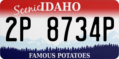 ID license plate 2P8734P