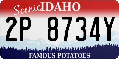 ID license plate 2P8734Y