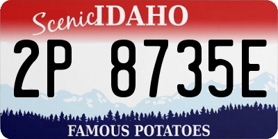 ID license plate 2P8735E