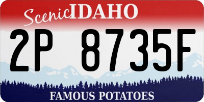 ID license plate 2P8735F