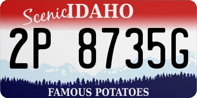 ID license plate 2P8735G