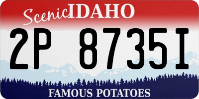 ID license plate 2P8735I