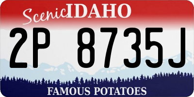 ID license plate 2P8735J