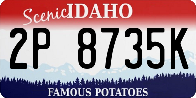 ID license plate 2P8735K